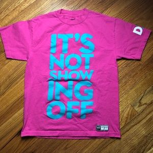WWE official tshirt pink blue
